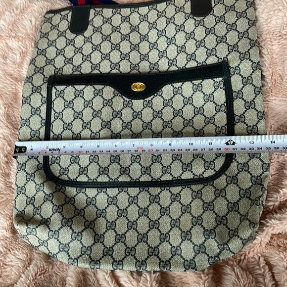 8️⃣0️⃣0️⃣Gucci Supreme Blue Web Coated Canvas Shoulder Tote - Picture 10 of 11